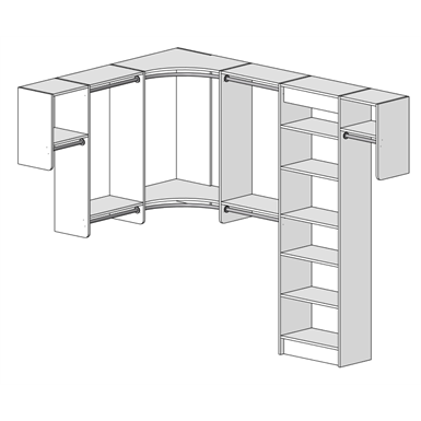https://smartbim-library-production.s3.amazonaws.com/manufacturers/4c20687e-d1f9-43d9-b0bc-466186ee456a/products/a3465d53-76b3-496c-96fb-0bc4514d1df4/7aa0619d-a9a4-409c-a41e-fe897072b617/MasterSuite Closet Custom Series Walk-In The Deluxe 6x8 Walk-In Shelf Tower. Featuring Radius Corners with Shelving and Hanging Options.png